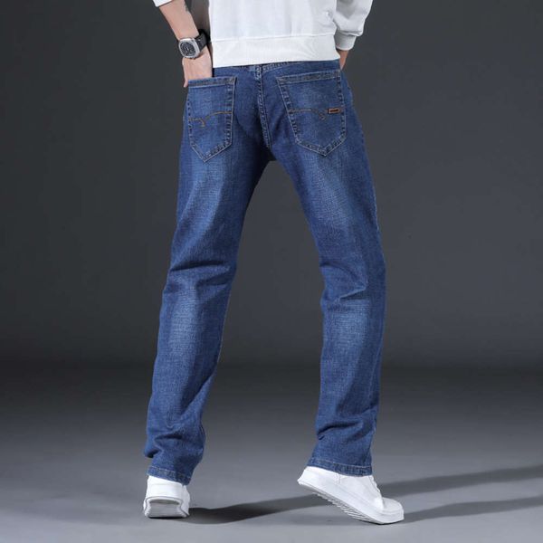 xintang four seasons straight elastic jeans loose youth fashion men's trousers, Blue
xintang four seasons straight elastic jeans loose youth fashion men's trousers, Blue