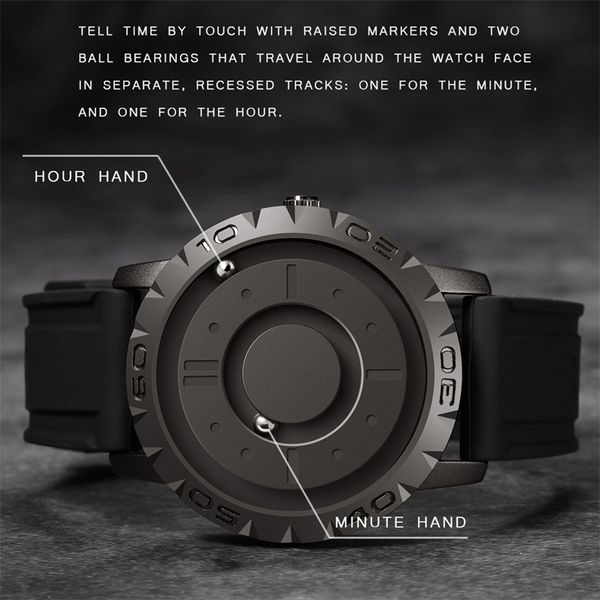 eutour original brand new magnetic pointer concept quartz watch blind touch men's watch fashion rubber strap 201211, Slivery;brown
eutour original brand new magnetic pointer concept quartz watch blind touch men's watch fashion rubber strap 201211, Slivery;brown