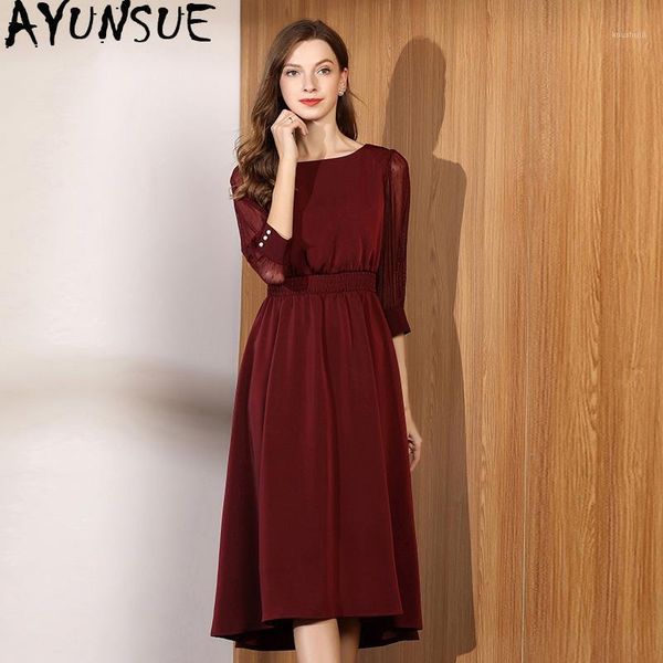 ayunsue spring summer dress for women clothes 2020 mesh party dress elegant midi chiffon korean vestidos de verano kj21001, Black;gray
ayunsue spring summer dress for women clothes 2020 mesh party dress elegant midi chiffon korean vestidos de verano kj21001, Black;gray