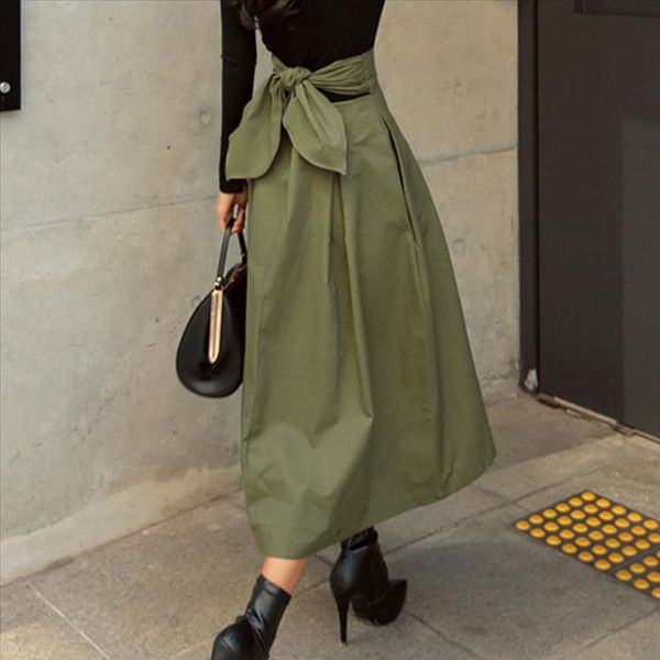 army green 2019 linen skirt women fashion korean office ladies elegant causal plain bow long maxi skirts vintage a line skirts, Black
army green 2019 linen skirt women fashion korean office ladies elegant causal plain bow long maxi skirts vintage a line skirts, Black