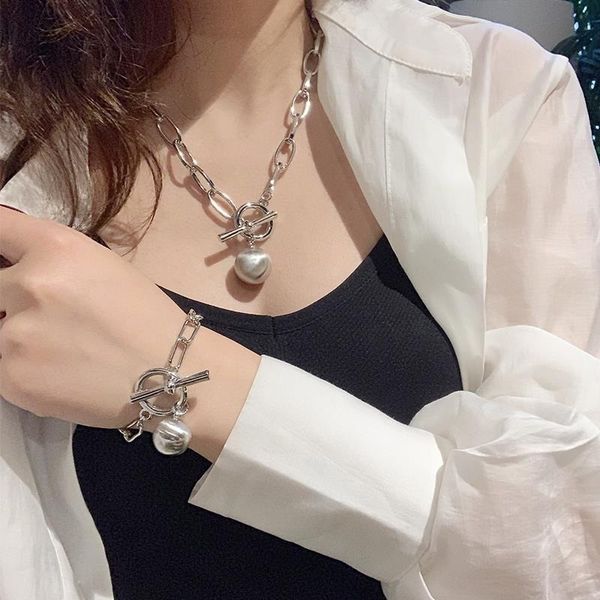 cool wind metal ball necklace women thick chain ball ball pendant personality temperament clavicle chain neck jewelry, Silver
cool wind metal ball necklace women thick chain ball ball pendant personality temperament clavicle chain neck jewelry, Silver