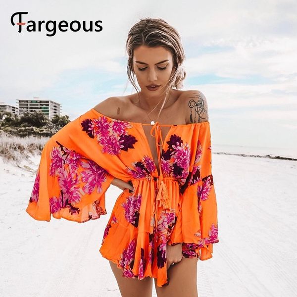 fargeous boho off shoulder women palysuit floral beach summer short jumpsuit romper flare sleeve casual playsuit y200422, Black;white
fargeous boho off shoulder women palysuit floral beach summer short jumpsuit romper flare sleeve casual playsuit y200422, Black;white