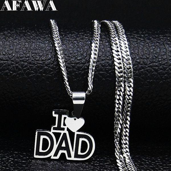 2020 fashion i love dad stainless steel necklace men silver color small chain necklace jewerly cadenas para hombre n1801s01
2020 fashion i love dad stainless steel necklace men silver color small chain necklace jewerly cadenas para hombre n1801s01