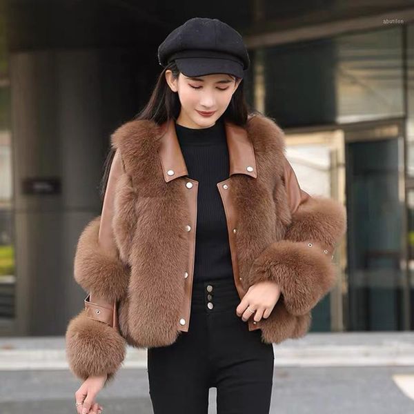 women's fur & faux arrivals women's genuine leather jacket real coat sheepskin winter thick warm fluffy s79321, Black
women's fur & faux arrivals women's genuine leather jacket real coat sheepskin winter thick warm fluffy s79321, Black
