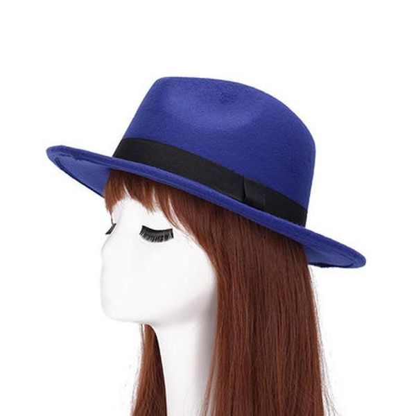 2017 new gd style soft women vintage wide brim wool felt bowler fedora hat floppy cloche women's panama sun hat trilby jlltkw, Black;white
2017 new gd style soft women vintage wide brim wool felt bowler fedora hat floppy cloche women's panama sun hat trilby jlltkw, Black;white