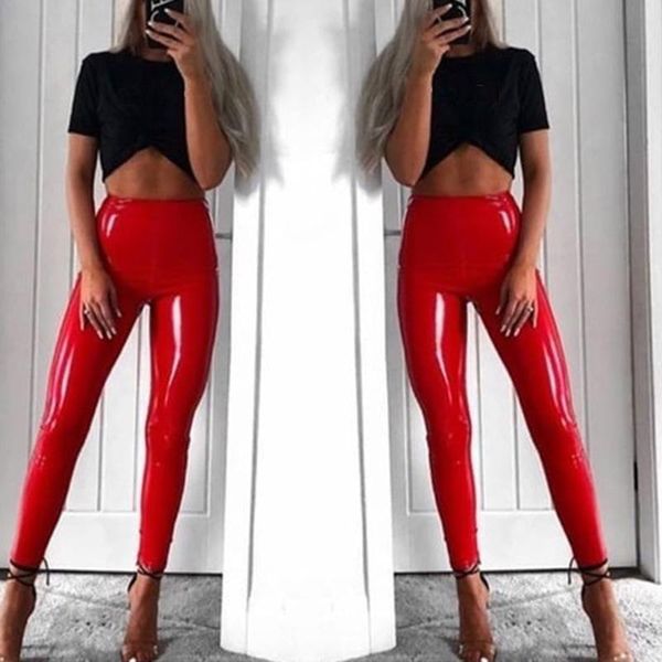 women's pants & capris women autumn winter stretchy faux leather long high waist skinny trousers slim pu female pencil, Black;white
women's pants & capris women autumn winter stretchy faux leather long high waist skinny trousers slim pu female pencil, Black;white
