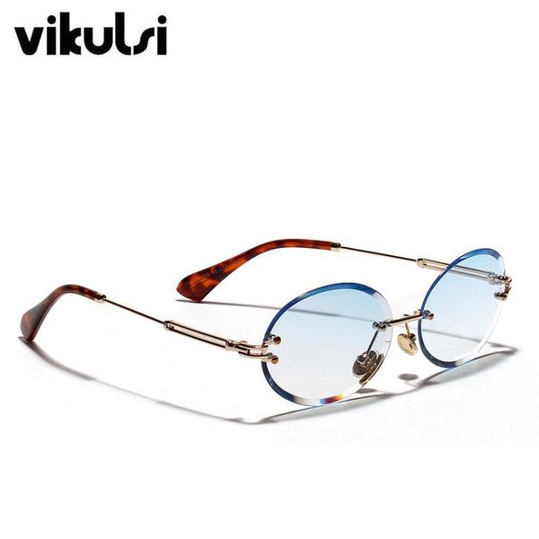 fashion oval sunglasses men retro brand design metal leg rimless sun glasses women gradient eyewear uv400 round oculos, White;black
fashion oval sunglasses men retro brand design metal leg rimless sun glasses women gradient eyewear uv400 round oculos, White;black