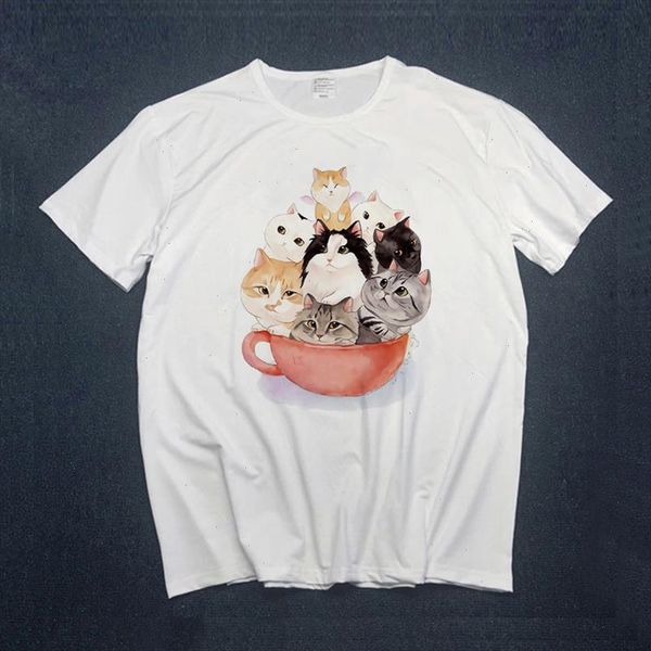 2021 women lovely cat print girls clothing tees graphic female ladies womens lady t shirt tumblr t shirt shirt, White
2021 women lovely cat print girls clothing tees graphic female ladies womens lady t shirt tumblr t shirt shirt, White