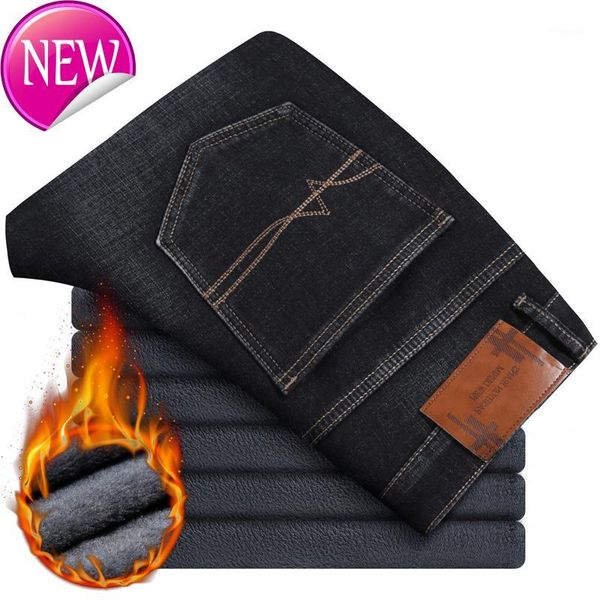 winter new 2020 men's warm jeans anti-theft zipper design thicken stretch jean trousers classic style fleece pants male brand1, Blue
winter new 2020 men's warm jeans anti-theft zipper design thicken stretch jean trousers classic style fleece pants male brand1, Blue