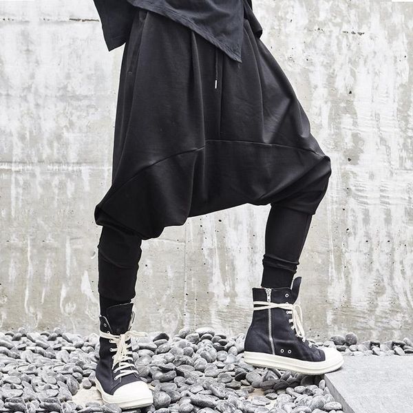 men new low crotch cross casual pant japan streetwear loose hip hop dark black harem trouser punk gothic male jogger pants1
men new low crotch cross casual pant japan streetwear loose hip hop dark black harem trouser punk gothic male jogger pants1