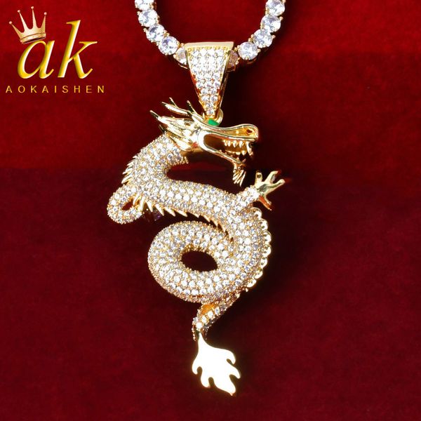 animal dragon pendant necklaces 4mm tennis chain gold color bling cubic zircon men's hip hop jewelry q1209, Bronze;silver
animal dragon pendant necklaces 4mm tennis chain gold color bling cubic zircon men's hip hop jewelry q1209, Bronze;silver