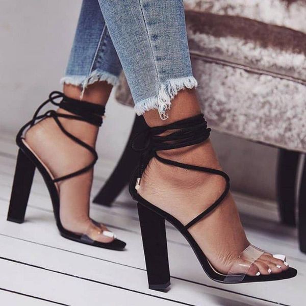 drop ship woman shoes chaussure cross-tied lace up zapatos mujer ladies summer sandals women chunky high heels pumps clear, Black
drop ship woman shoes chaussure cross-tied lace up zapatos mujer ladies summer sandals women chunky high heels pumps clear, Black