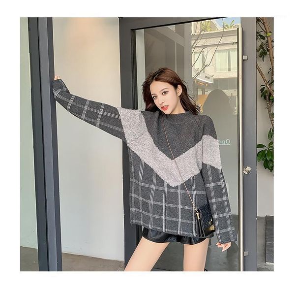 new fashion winter sweater women knitted sweater mid-length plaid stitching v winter clothes women korean, White;black
new fashion winter sweater women knitted sweater mid-length plaid stitching v winter clothes women korean, White;black