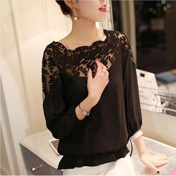 womens korean shirts elegant office lady blouses vintage hollow out white black ruffle lace summer long sleeve clothing
womens korean shirts elegant office lady blouses vintage hollow out white black ruffle lace summer long sleeve clothing