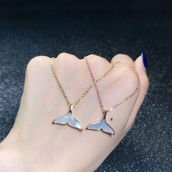 pendant necklaces yun ruo rose gold silver color natural shell mermaid tail necklace titanium steel jewelry woman never fade
pendant necklaces yun ruo rose gold silver color natural shell mermaid tail necklace titanium steel jewelry woman never fade
