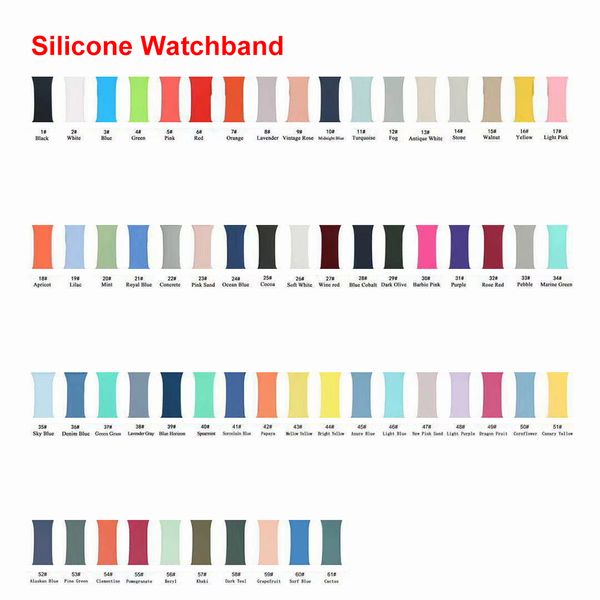 Soft Silicone Strap Watch Band For Apple Iwatch Series 1 2 3 4 5 6 38mm 42mm 40mm 44mm For Iwatch Band