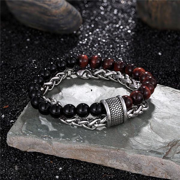 mkendn unique natural red tiger eye stone men's beaded bracelet stainless steel bracelets male jewelry fashion gift dropshipping, Golden;silver
mkendn unique natural red tiger eye stone men's beaded bracelet stainless steel bracelets male jewelry fashion gift dropshipping, Golden;silver
