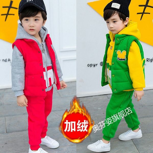 wear men's suit winter children's three piece set 2020 new cotton padded clothes for boys and girls. a kind of, White
wear men's suit winter children's three piece set 2020 new cotton padded clothes for boys and girls. a kind of, White
