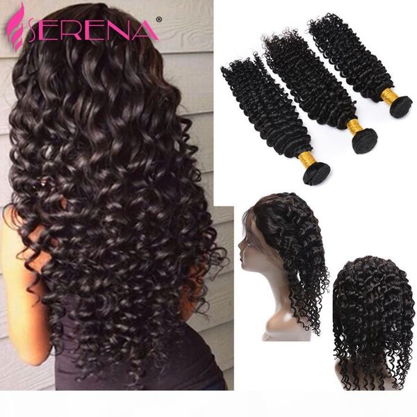 360 lace frontal with bundle deep wave frontal and bundles malaysian virgin hair with closure rosa hair products with closure, Black;brown
360 lace frontal with bundle deep wave frontal and bundles malaysian virgin hair with closure rosa hair products with closure, Black;brown