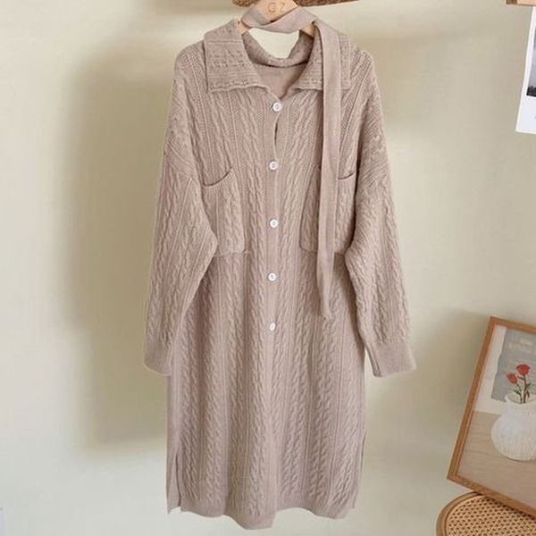 2021 new elegant sweater women long sleeve midi knitted female autumn winter outwear one-piece dress korean 8vq7, Black;gray
2021 new elegant sweater women long sleeve midi knitted female autumn winter outwear one-piece dress korean 8vq7, Black;gray