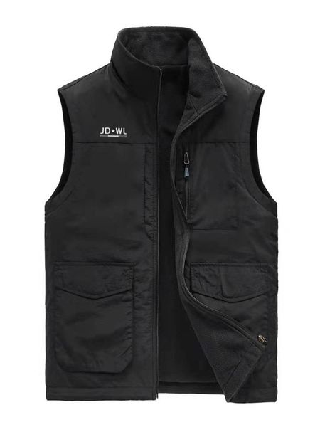 men winter reversible vest men casual warm keep sleeveless jacket stand collar fleece vest worn on both sides big multi pockets, Black;white
men winter reversible vest men casual warm keep sleeveless jacket stand collar fleece vest worn on both sides big multi pockets, Black;white