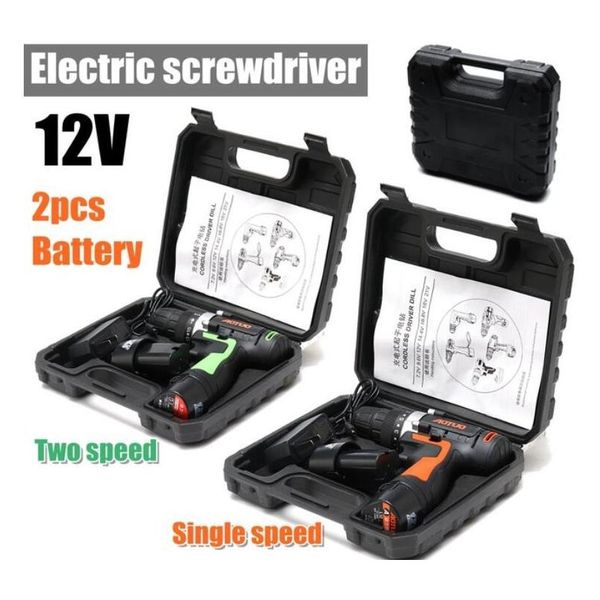 12v li-ion rechargeable power drills cordless electric screwdriver household rechargeable single/double speed 2x battery
12v li-ion rechargeable power drills cordless electric screwdriver household rechargeable single/double speed 2x battery