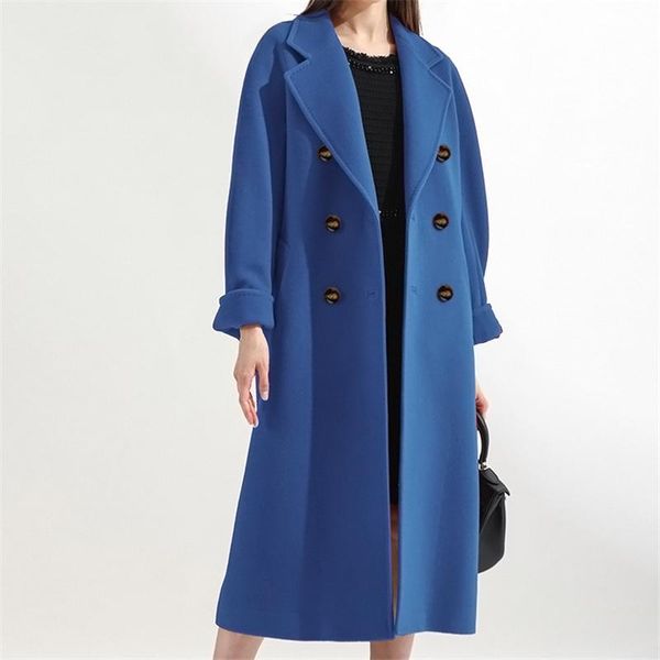 new high-end camel color double-breasted double-sided faux cashmere coat female mid-length woolen woolen coat, Black
new high-end camel color double-breasted double-sided faux cashmere coat female mid-length woolen woolen coat, Black