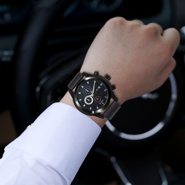 belt watch black men's 2020 new steel buckle six needle multifunctional quartz watch sports leisure men's watch 1c8d, Slivery;brown
belt watch black men's 2020 new steel buckle six needle multifunctional quartz watch sports leisure men's watch 1c8d, Slivery;brown