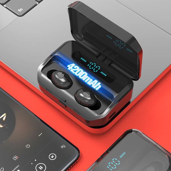 bluetooth 5.0 wireless earbuds with 4200mah charging case ipx7 waterproof tws stereo headphones in ear built in mic headset
bluetooth 5.0 wireless earbuds with 4200mah charging case ipx7 waterproof tws stereo headphones in ear built in mic headset