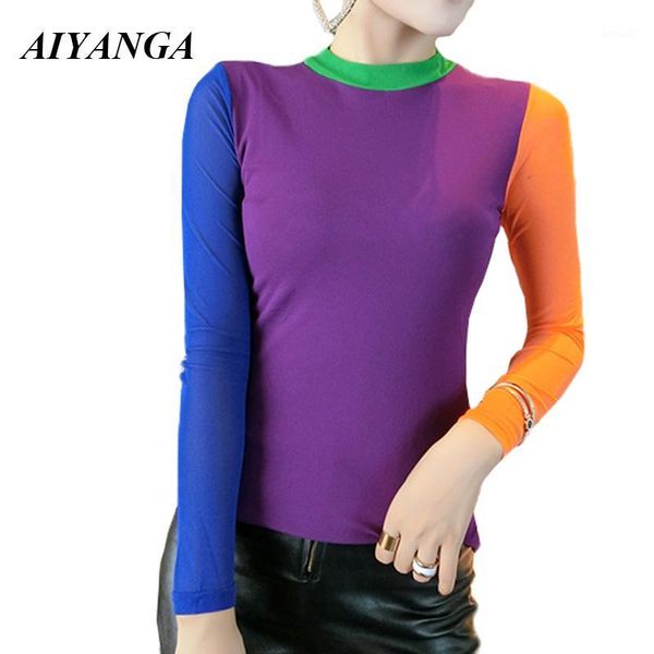 women's t-shirt fashion contrast color t-shirts women long sleeve t shirt 2021 autumn winter under female slim elasticity tees1, White
women's t-shirt fashion contrast color t-shirts women long sleeve t shirt 2021 autumn winter under female slim elasticity tees1, White