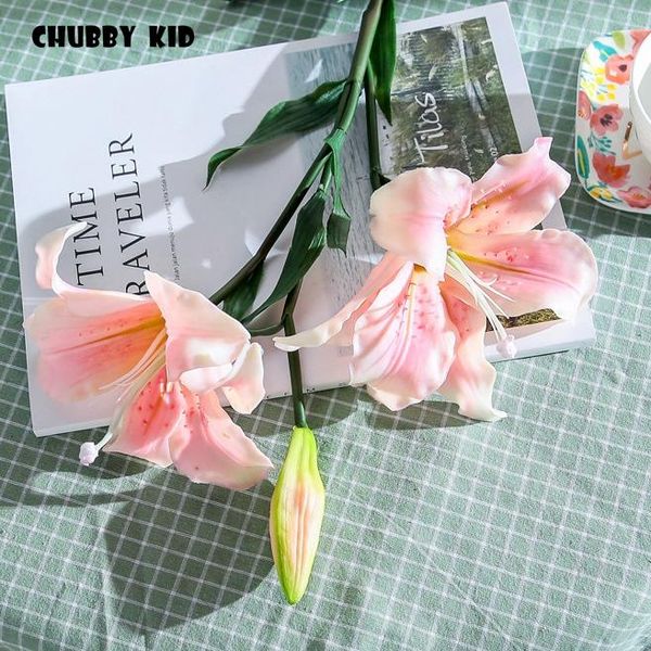 decorative flowers & wreaths 6pcs /lot wholesale high simulation latex lily flower 86cm long stem real touch 3 heads fake lilies wedding
decorative flowers & wreaths 6pcs /lot wholesale high simulation latex lily flower 86cm long stem real touch 3 heads fake lilies wedding
