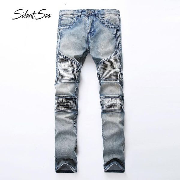 silentsea mens jeans hip hop rock men pants designer clothes jean brand distressed ripped denim biker jeans new1, Blue
silentsea mens jeans hip hop rock men pants designer clothes jean brand distressed ripped denim biker jeans new1, Blue