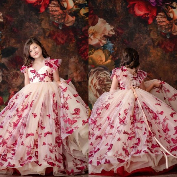 luxury flower girl dresses for wedding lace butterfly pearl ball gown kids birthday gowns tiered skirts first holy communion dress, White;blue
luxury flower girl dresses for wedding lace butterfly pearl ball gown kids birthday gowns tiered skirts first holy communion dress, White;blue