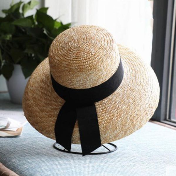 summer hats womens straw hat summer beach sun hat for ladies retro wide brim 12cm flat natural wheat straw with black ribbon, Blue;gray
summer hats womens straw hat summer beach sun hat for ladies retro wide brim 12cm flat natural wheat straw with black ribbon, Blue;gray