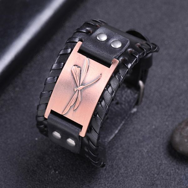 teamer black wide leather dragonfly shape wicca amulet bracelet amulet silver color bronze copper charm pentagram jewelry gift, Golden;silver
teamer black wide leather dragonfly shape wicca amulet bracelet amulet silver color bronze copper charm pentagram jewelry gift, Golden;silver