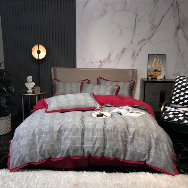 bedding sets brief egyptian cotton bedsheet gray red grid print modern duvet cover bed linen flat sheets king size hometexitle
bedding sets brief egyptian cotton bedsheet gray red grid print modern duvet cover bed linen flat sheets king size hometexitle