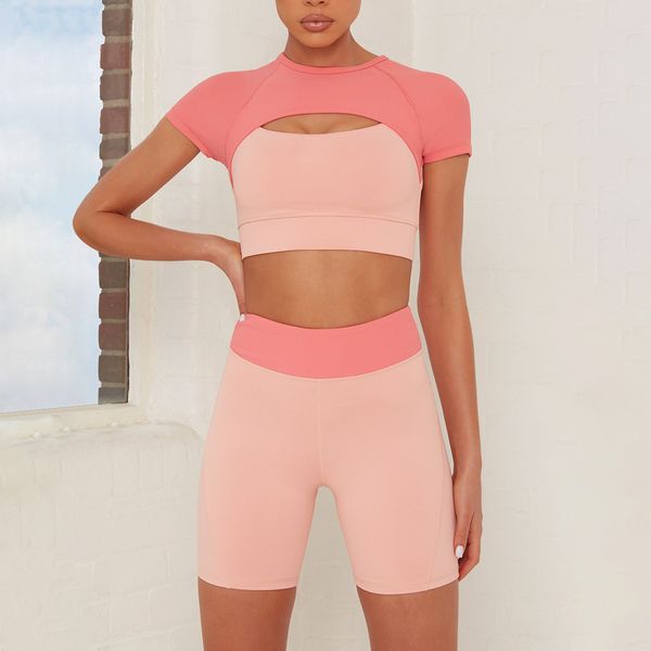 2pcs seamless women tracksuits yoga outfits fitness leggings wear training clothes short sleeve high waist sports suits exercise sportswear, Gray
2pcs seamless women tracksuits yoga outfits fitness leggings wear training clothes short sleeve high waist sports suits exercise sportswear, Gray