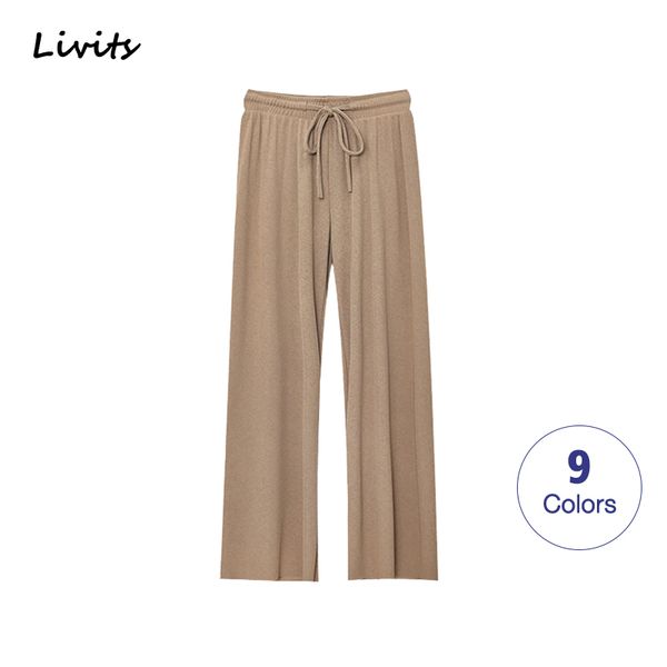 women trousers stretchable ice silk long pants full-length wide leg loose casual korean sa0718 201106, Black;white
women trousers stretchable ice silk long pants full-length wide leg loose casual korean sa0718 201106, Black;white