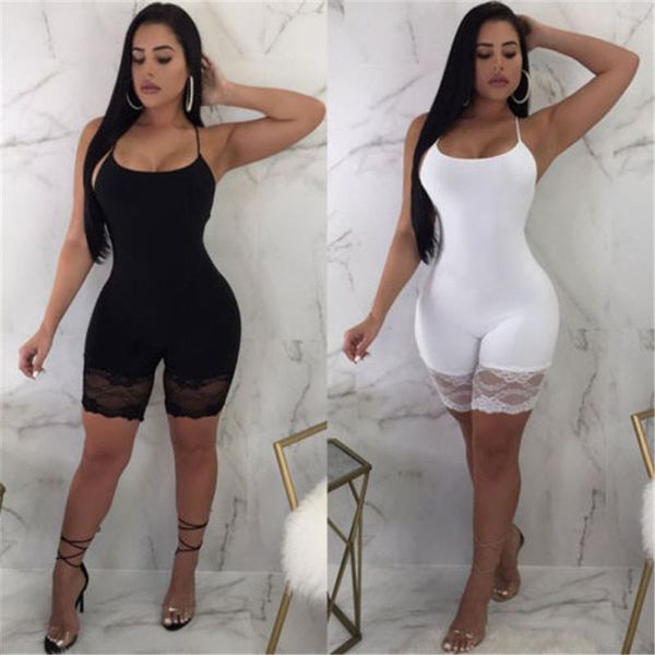 women's jumpsuits & rompers 2021 fashion ladies jumpsuit sleeveless skinny for women backless short playsuits summer solid lace shorts, Black;white
women's jumpsuits & rompers 2021 fashion ladies jumpsuit sleeveless skinny for women backless short playsuits summer solid lace shorts, Black;white