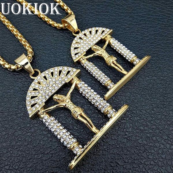 pendant necklaces hip hop chain iced out jesus crucifix necklace for men gold color stainless steel male christian jewelry 2021, Silver
pendant necklaces hip hop chain iced out jesus crucifix necklace for men gold color stainless steel male christian jewelry 2021, Silver