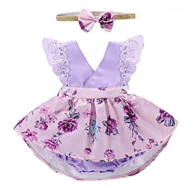 clothing sets summer baby girls dress lace flare sleeve purple floral hair band children set1, White
clothing sets summer baby girls dress lace flare sleeve purple floral hair band children set1, White