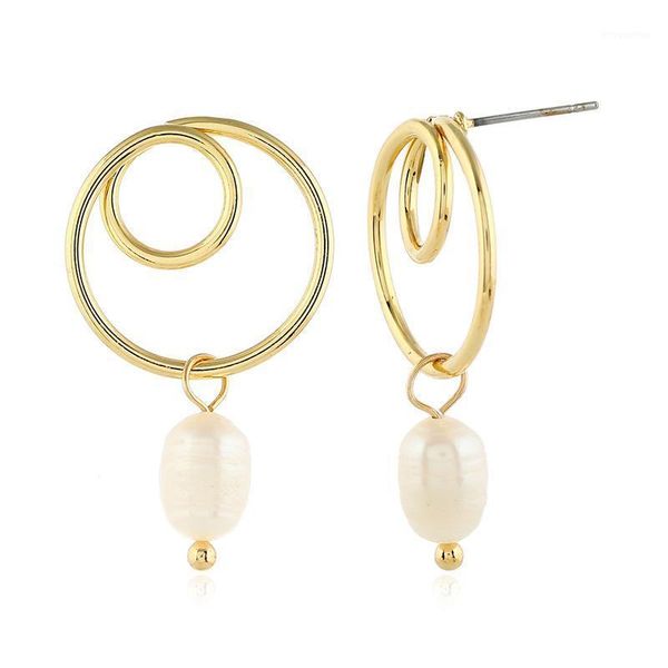 trendy double round alloy natural pearl dangle earrings irregular geometric drop earrings for female party jewelry gift1, Golden;silver
trendy double round alloy natural pearl dangle earrings irregular geometric drop earrings for female party jewelry gift1, Golden;silver