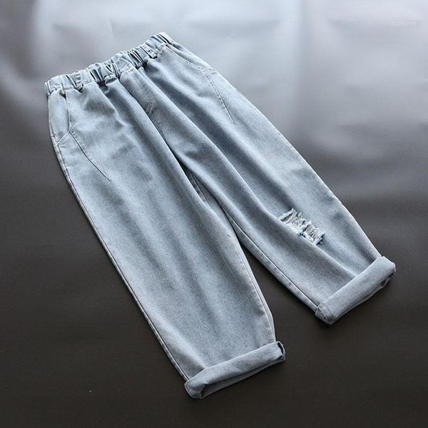 women jeans hole elastic waist 2020 new summer pockets harem pants casual thin loose big size women trousers1, Blue
women jeans hole elastic waist 2020 new summer pockets harem pants casual thin loose big size women trousers1, Blue