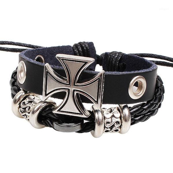 charm bracelets european and american ancient roman cross cool men's bracelet alloy accessory hand weaving small jewelry1, Golden;silver
charm bracelets european and american ancient roman cross cool men's bracelet alloy accessory hand weaving small jewelry1, Golden;silver