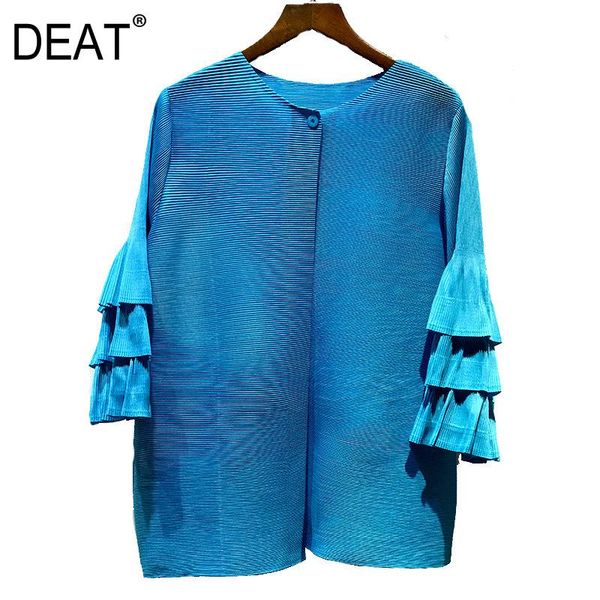 deat pleated t shirt woman ruffled flare sleeve round collar over sized pullover casual style 2021 new spring fashion ht598, White
deat pleated t shirt woman ruffled flare sleeve round collar over sized pullover casual style 2021 new spring fashion ht598, White