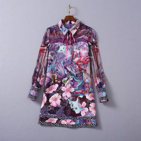 1003 xl 2020 autumn a line long sleeve lapel neck above knee dress prom fashion flora print brand same style sh, Black
1003 xl 2020 autumn a line long sleeve lapel neck above knee dress prom fashion flora print brand same style sh, Black
