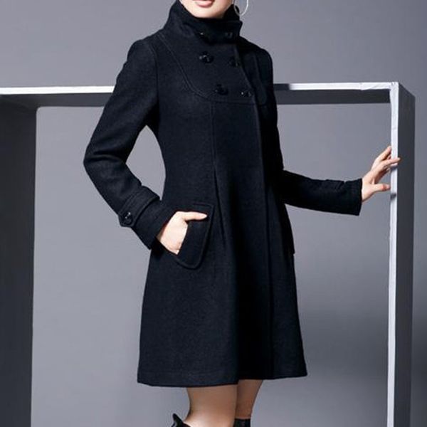 zou 2020 autumn/winter women's double-breasted cloak windbreaker long hooded wool blended woolen coat, Black
zou 2020 autumn/winter women's double-breasted cloak windbreaker long hooded wool blended woolen coat, Black