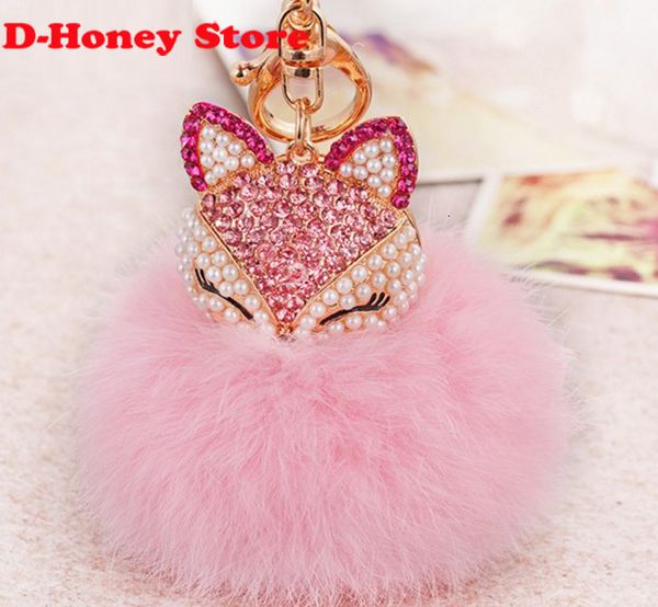 chains 16cm bling rhinestone fox real rabbit fur ball fluffy keychain car key chain ring pendant bag charm, Silver
chains 16cm bling rhinestone fox real rabbit fur ball fluffy keychain car key chain ring pendant bag charm, Silver