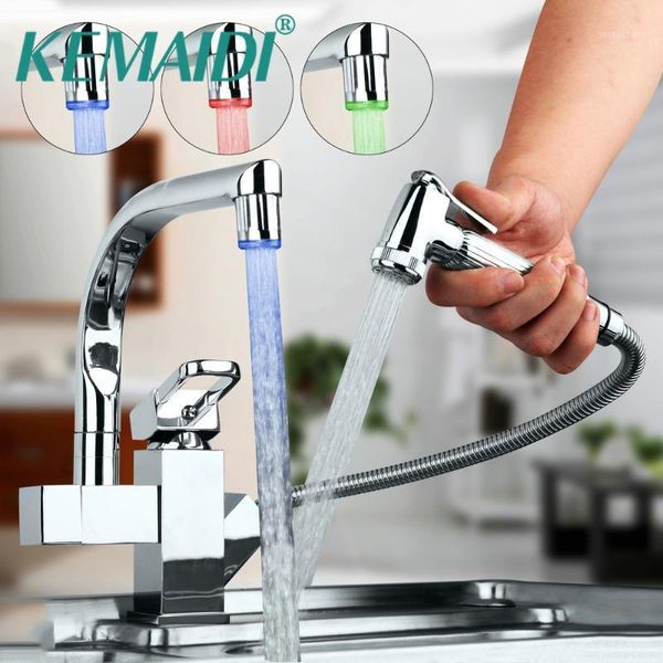 bathroom sink faucets kemaidi led kitchen single hole polished chromed pull out mixer tap cold and water faucet1
bathroom sink faucets kemaidi led kitchen single hole polished chromed pull out mixer tap cold and water faucet1
