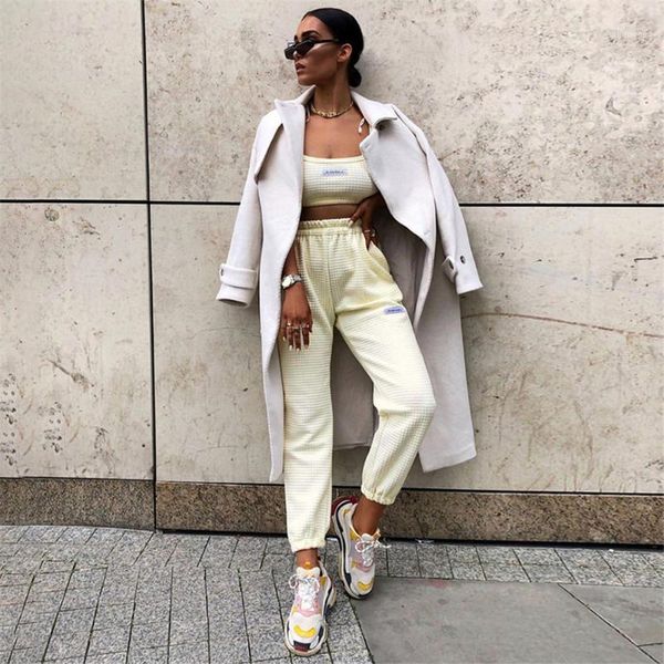 new style 2020 autumn new women's solid color ankle-tied fashionable stitching casual pants1, Black;white
new style 2020 autumn new women's solid color ankle-tied fashionable stitching casual pants1, Black;white